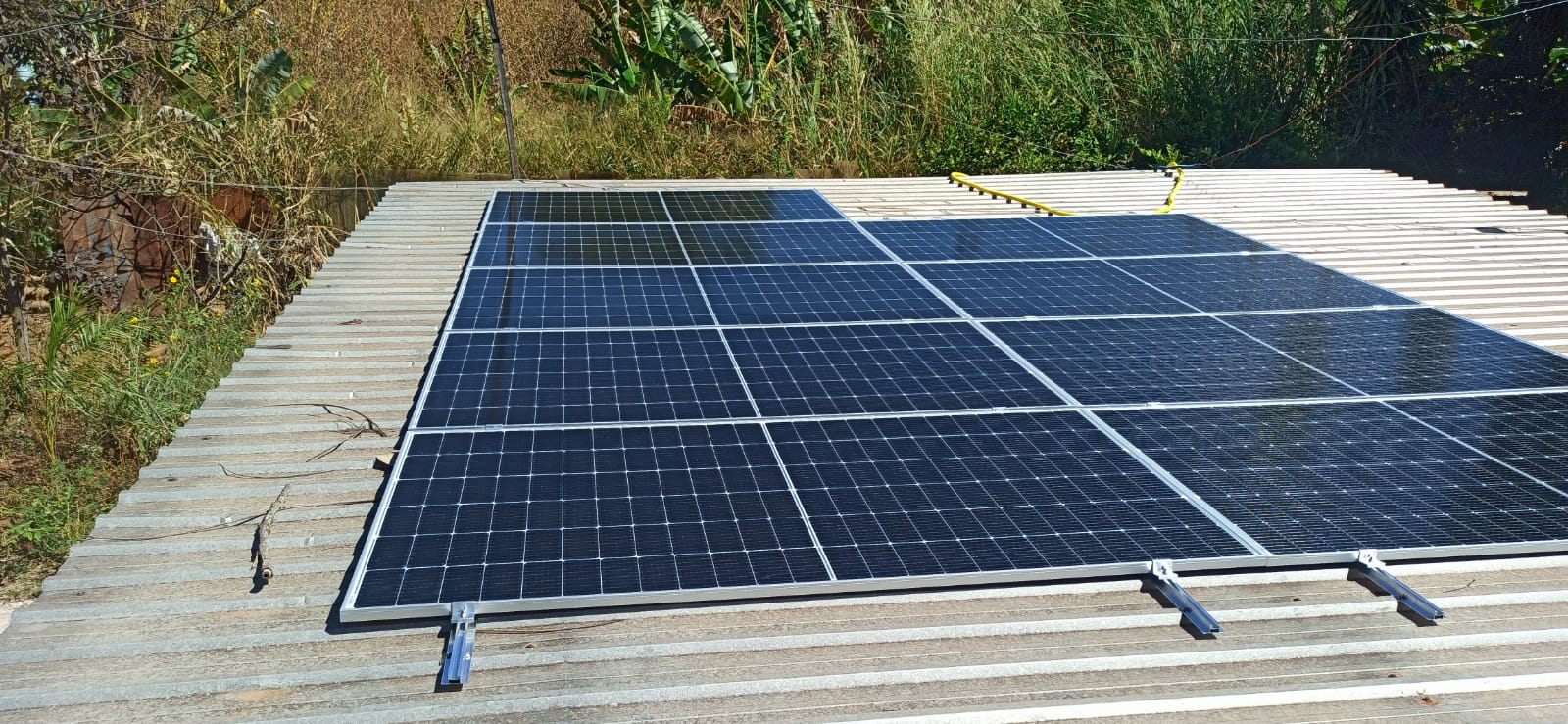 Instalação de painéis solares - Projeto 1